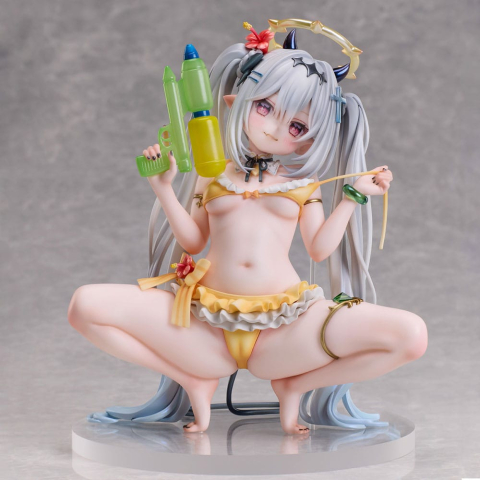PRECOMENZI - Original Character PVC Statue 1/6 Silver-Haired Girl Illustrated by Chihiro 18 cm