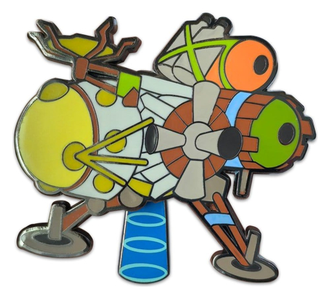 PRECOMENZI - Outer Wilds Pin Badge Spaceship Bobble 5 cm