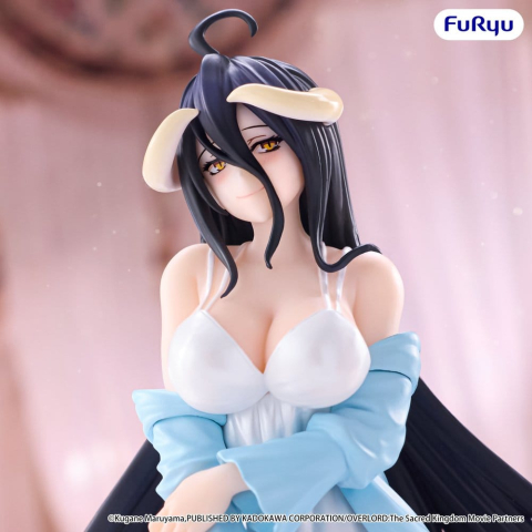 PRECOMENZI - Overlord Noodle Stopper PVC Figure Albedo Loungewear Pearl White Ver. 12 cm