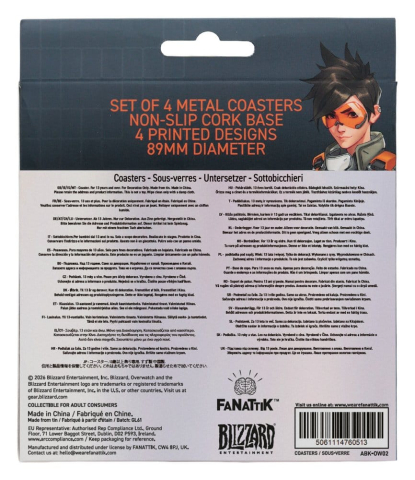Overwatch Coaster 4-Pack Printed Metal [3]