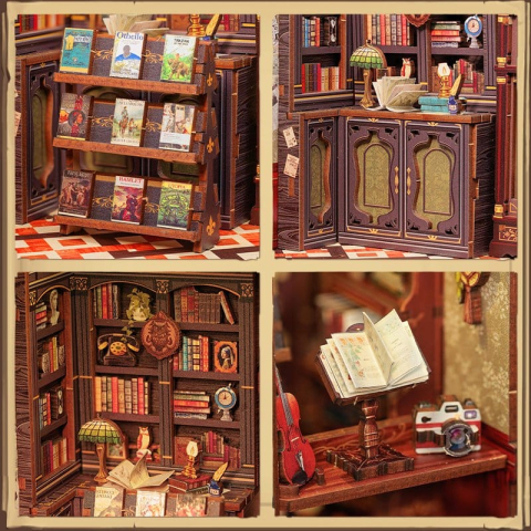 Owl Bookstore - DIY Book Nook Kit cu LED [4]