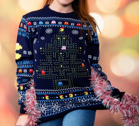 Fashion & Accessories - Pac-Man Christmas Sweater Size XXXL