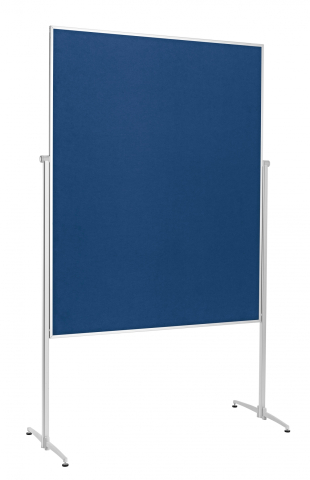 Birotica si papetarie - Panou prezentare MAGNETOPLAN mobil 1200 x 1500 mm, rama aluminiu, dubla fata albastra