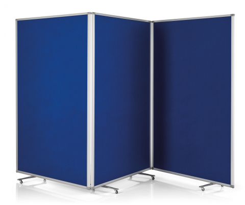 Birotica si papetarie - Panou prezentare MAGNETOPLAN mobil PLIABIL, 3*1200x1800x370 mm (3610*1800*370), albastru
