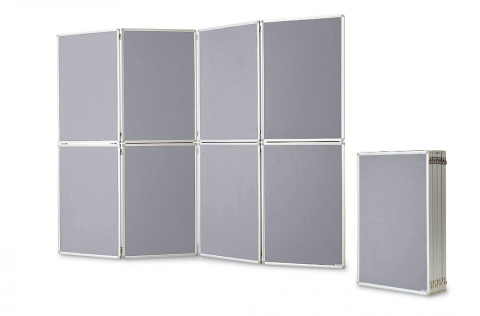 Birotica si papetarie - Panou prezentare MGN pliabil, 8*905x610x80 mm, gri (si geanta transport)