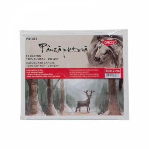 Rechizite, Creativitate, Hobby - Panza pictura DACO 10x12 cm pe carton, 280 g/mp, bumbac 100%
