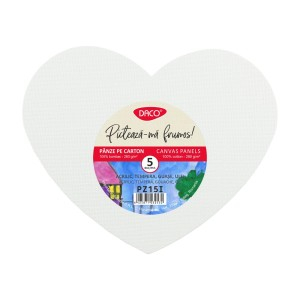 Rechizite, Creativitate, Hobby - PANZA PICTURA PE CARTON SET 5 INIMA PZ15I