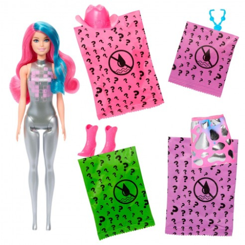 Papusa Barbie Color Reveal Disco Star - Papusa cu 6 Surprize [1]