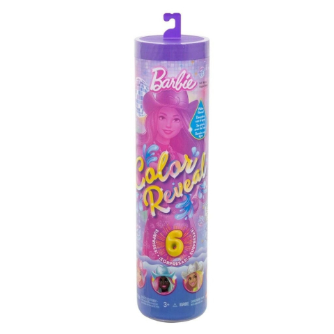 Papusi si Barbie - Papusa Barbie Color Reveal Disco Star - Papusa cu 6 Surprize