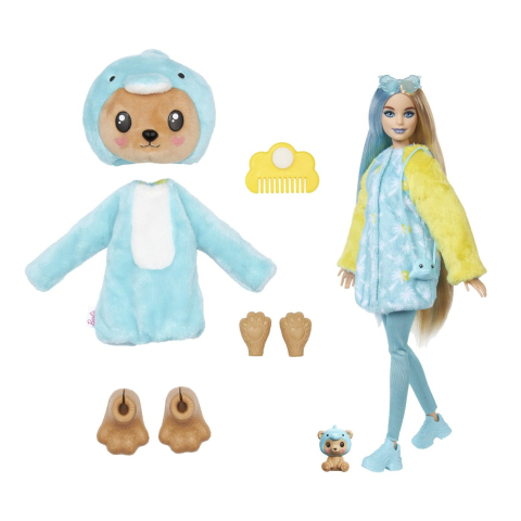 Papusa Barbie Cutie Reveal Urs in Costum de Delfin [2]