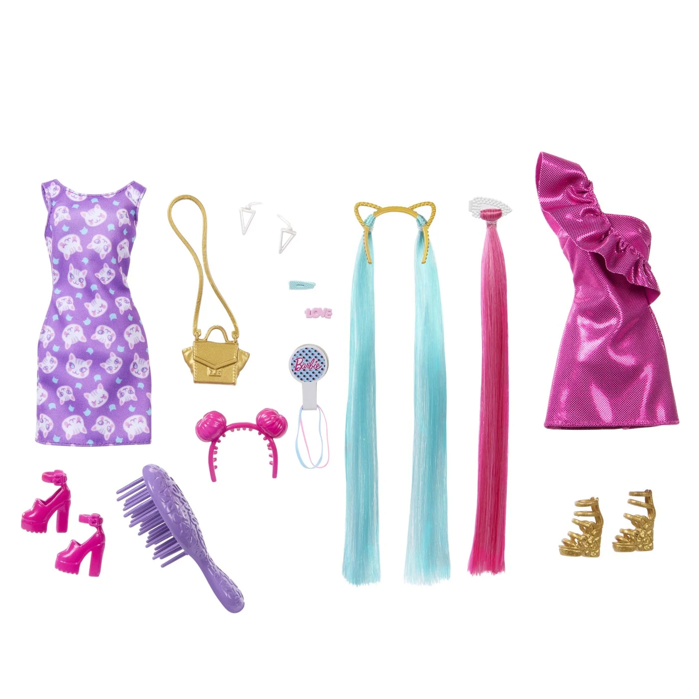 Papusa Barbie Fun & Fancy Hair cu Accesorii pentru Coafat [4]