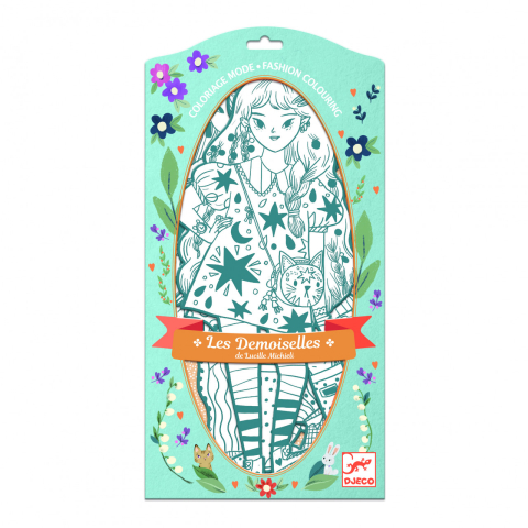 Jocuri si jucarii - Parada modei de colorat, Angel si prietenele, Djeco