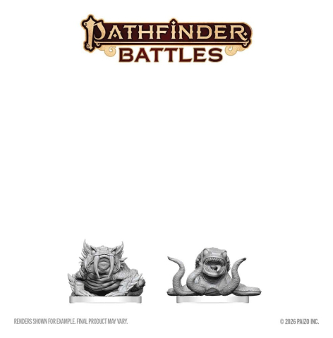 PRECOMENZI - Pathfinder Battles Deep Cuts Unpainted Miniature Bogwid & Slurk 13 cm