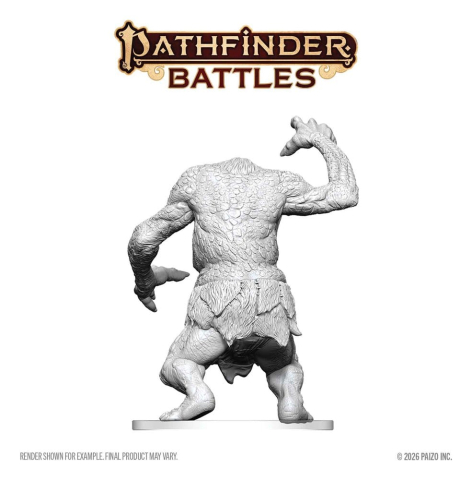 PRECOMENZI - Pathfinder Battles Deep Cuts Unpainted Miniature Forest Troll 15 cm