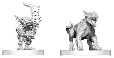 Pathfinder Battles Deep Cuts Unpainted Miniature Goblin Commando & Goblin Dog 13 cm [1]