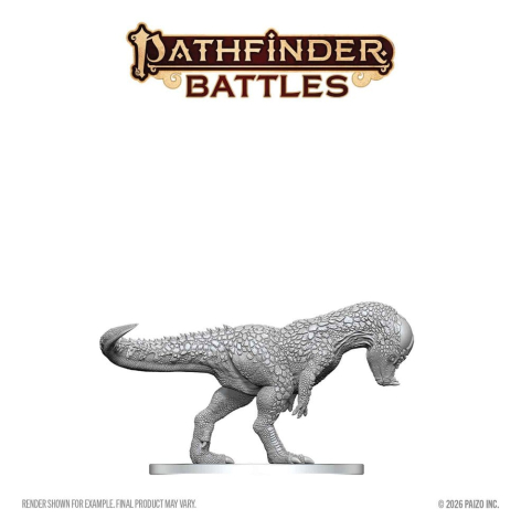 PRECOMENZI - Pathfinder Battles Deep Cuts Unpainted Miniature Pachycephalosaurus 13 cm