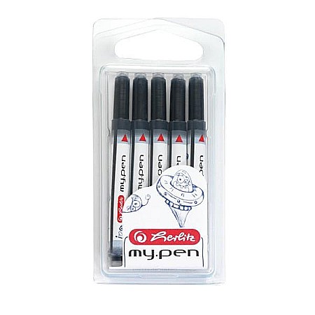 Birotica si papetarie - PATROANE UNIVERSALE MY PEN HERLITZ, ALBASTRE, SET 5 BUCATI