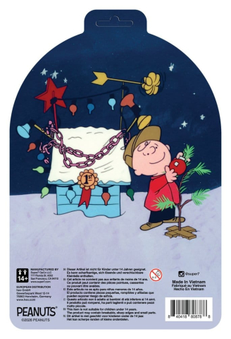 PRECOMENZI - Peanuts ReAction Action Figure Charlie Brown and Sad Tree (Snow Globe Card Back)