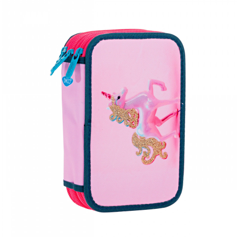 Rechizite, Creativitate, Hobby - Penar neechipat DACO Unicorn – 3 compartimente, roz