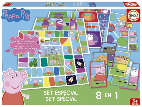 Puzzle - Peppa Pig – Set 8 jocuri in 1 pentru copii
