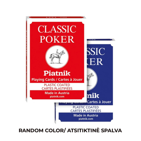 Noutati - Piatnik - Classic 2 Index Poker Cards Rosu/Albastru