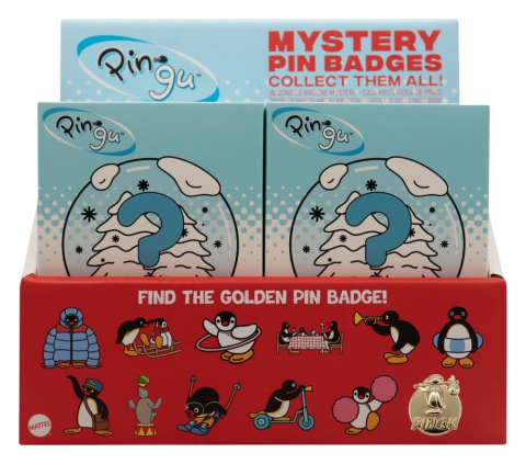 Pingu Mystery Pin Badges Blind Box Display (12) [18]