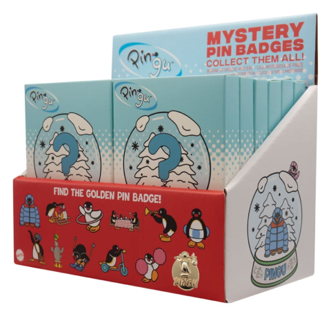 PRECOMENZI - Pingu Mystery Pin Badges Blind Box Display (12)