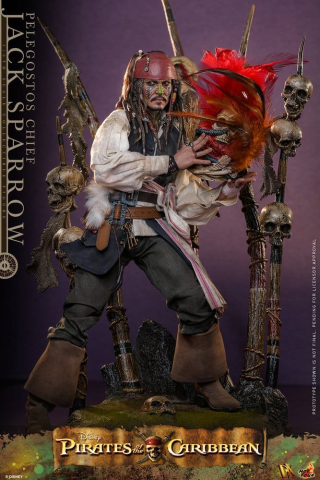 Pirates of the Caribbean: Dead Man's Chest Action DX Figure 1/6 Pelegostos Chief Jack Sparrow 30 cm [9]