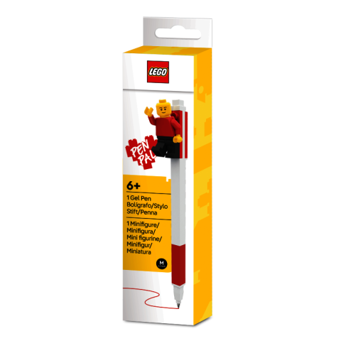 Noutati - Pix cu gel LEGO rosu - Minifigurina
