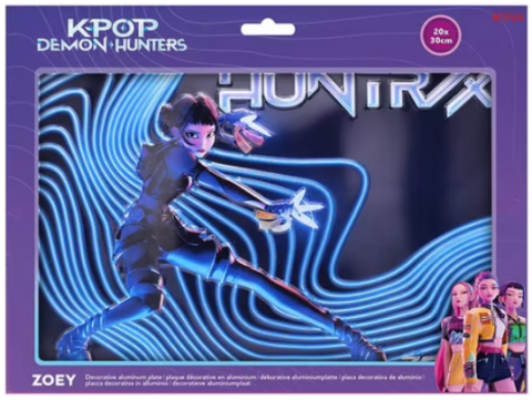 Collectibles - Placa decorativa KPOP Demon Hunters – Zoey (20x30 cm)