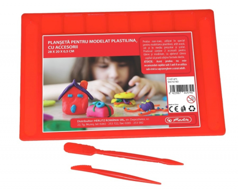 Arta plastica - Planseta pentru modelat plastilina – din plastic, cu 2 accesorii incluse