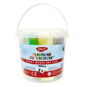 Rechizite, Creativitate, Hobby - PLASTILINA 10C 1500G DACO CU GREUTATE PL1510