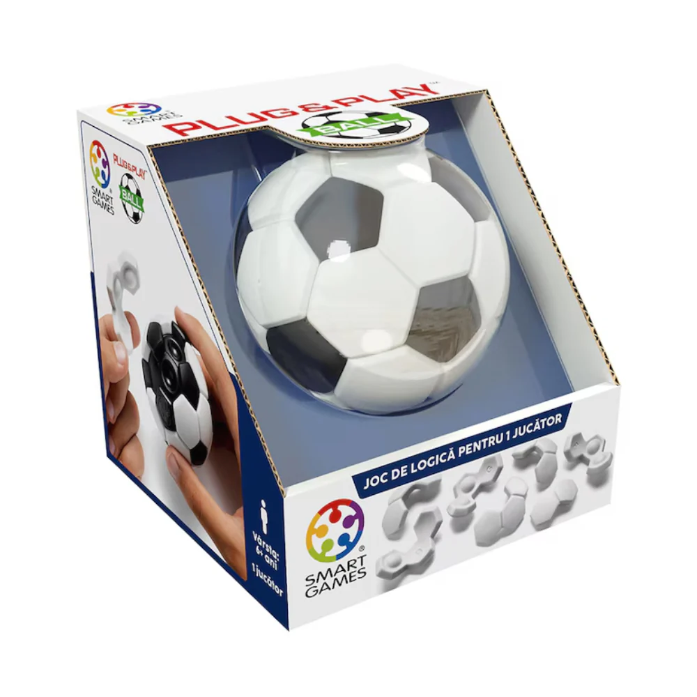 Smart Games - Plug & Play Ball – Joc de logica 3D in forma de minge (editie in limba romana)