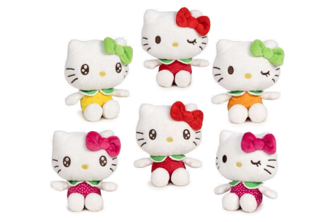 Noutati - Plus parfumat Hello Kitty 12 cm sase modele rosu roz galben portocaliu
