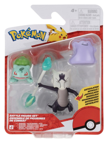 Pokémon Battle Figure Set Action Figures Bulbasaur, Ditto & Alolan Marowak (3-Pack) [1]