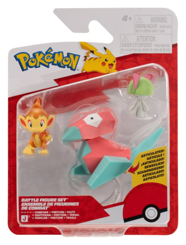 Pokémon Battle Figure Set Action Figures Chimchar, Ralts & Porygon (3-Pack) [15]