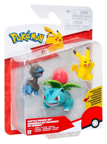 Pokémon Battle Figure Set Action Figures Pikachu, Deino & Ivysaur (3-Pack) [1]