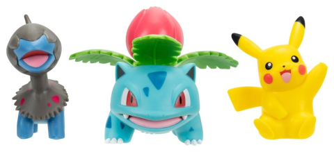 Pokémon Battle Figure Set Action Figures Pikachu, Deino & Ivysaur (3-Pack) [13]