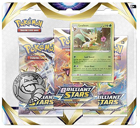 Pokemon Brilliant Stars 3 pack Booster Glaceon [1]
