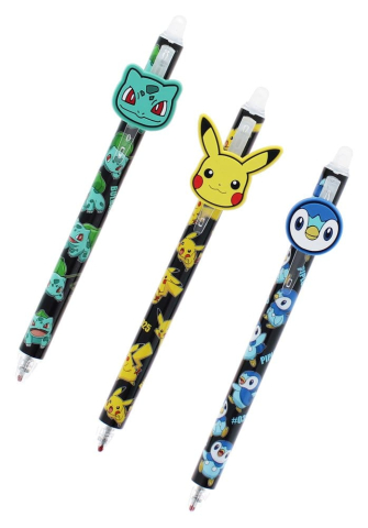 PRECOMENZI - Pokémon Erasable Gel Pens 3-Pack