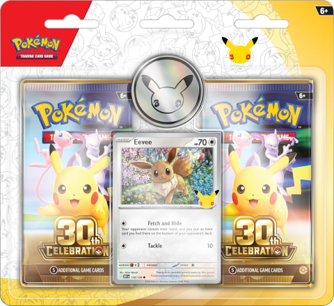 Noutati - Pokemon TCG 30th Celebration Eevee Blister - 2 Boostere + Promo - Engleza