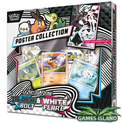 Trading Card Games - Pokemon TCG: Scarlet & Violet – Black Bolt & White Flare Unova Poster Collection