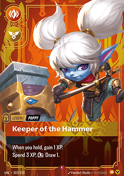 Riftbound: League of Legends Singles - Poppy, Keeper of the Hammer (V.1 - Rare) Unleashed - Singles 203