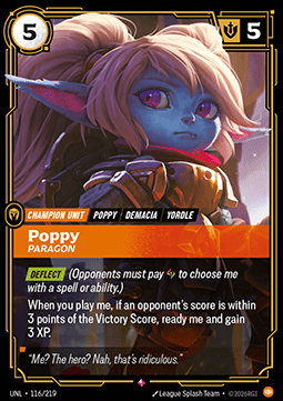 Singles Trading Card Games - Poppy, Paragon (V.1 - Rare) Unleashed - Singlesv 116