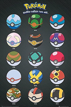 Postere - Poster Pokemon Pokeballs