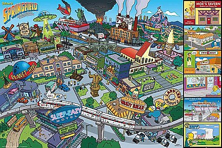 Postere - Poster Simpsons Springfield