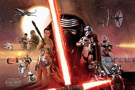 Pop Culture - Poster Star Wars Episode VII Galaxy