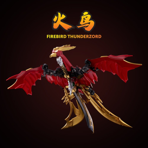 PRECOMENZI - Power Rangers Go! Kuro Kara Combine Action Figure Thunder Megazord 28 cm