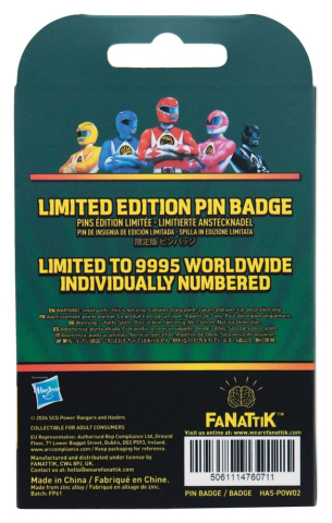 Fashion & Accessories - Power Rangers Pin Badge Green Ranger Limited Edition