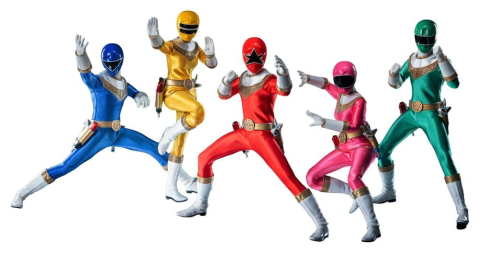 PRECOMENZI - Power Rangers Zeo FigZero Action Figures 1/6 5-Pack Zeo Rangers 30 cm